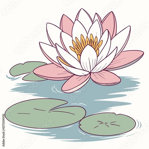 pink water lilies
