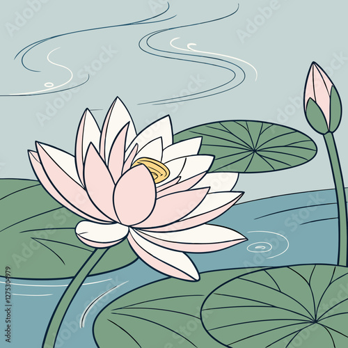 pink water lilies