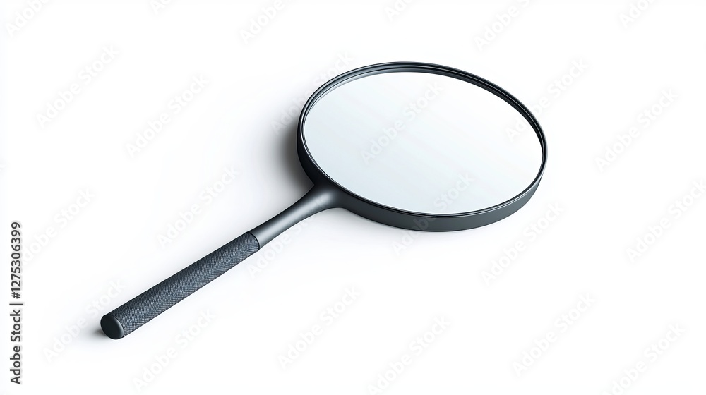 3D realistic vector of a dental inspection mirror with a tooth icon closeup Medical dentist tool Dental health concept