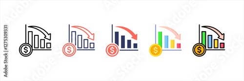 Recession Multistyle Icon Set