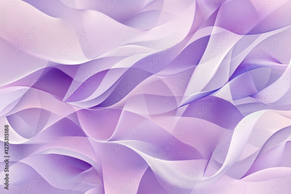 Obraz premium Soft Lavender Waves in Smooth Fluid Motion Across the Canvas