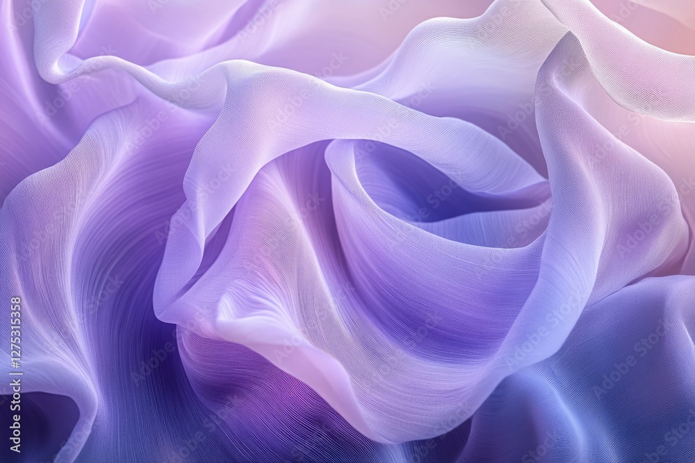 Obraz premium Soft Flowing Fabric in Pastel Purple and Lavender Hues