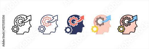 Self Development Multistyle Icon Set