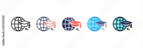 Elearning Multistyle Icon Set