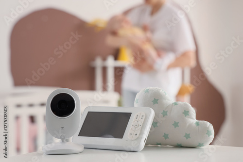 Baby monitor on table again...