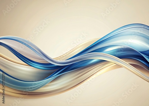 Abstract flowing design: light pastel blue and white swirls create a dreamy, wavy background.