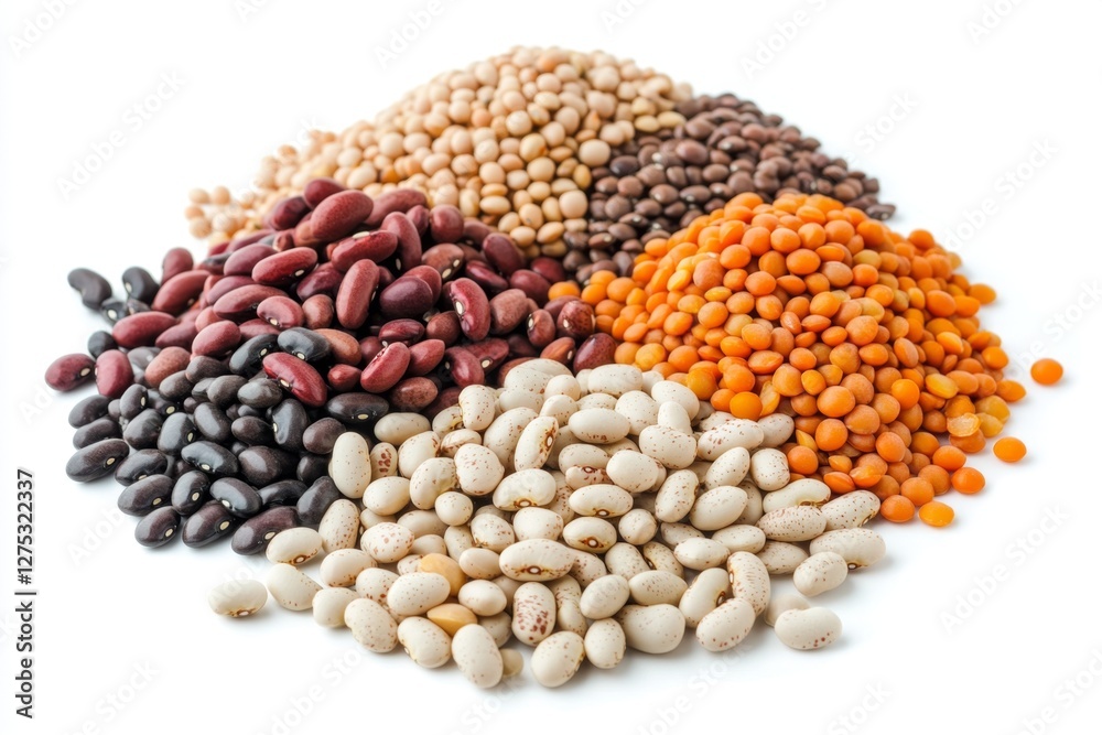 Assorted legumes studio shot, white background, healthy food (1) Assorted legumes studio shot, white background, healthy food (1)