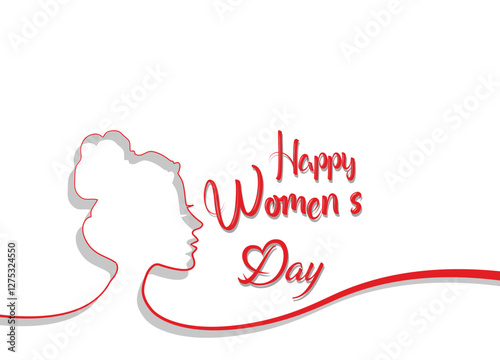 8 march international women's day vector illustration concept, woman head illustration from side view happy women's day, can use for, landing page, template, ui, web, mobile app, poster, banner, flyer