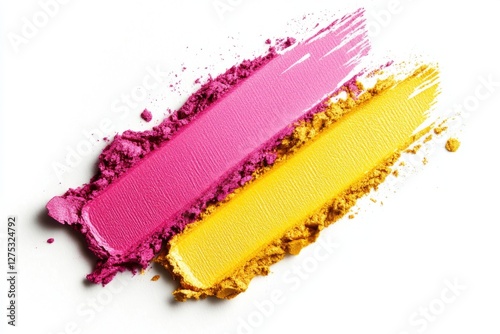 Vibrant Pink and Yellow Makeup Pigment Duo photo