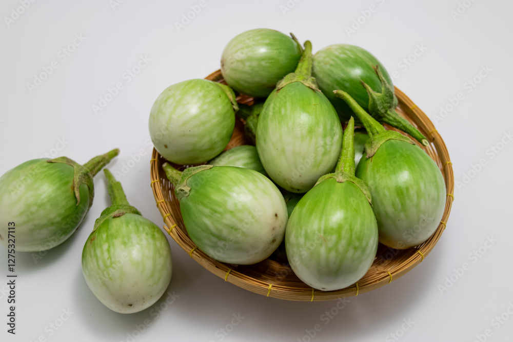 Thai eggplants isolated on white background. Thai eggplants isolated on white background.