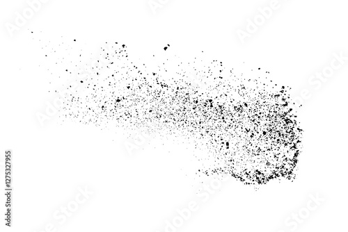 Obraz na płótnie Splash black paint on transparent background. Grunge texture. Ink splatter. Water drop pattern. PNG format. w salonie