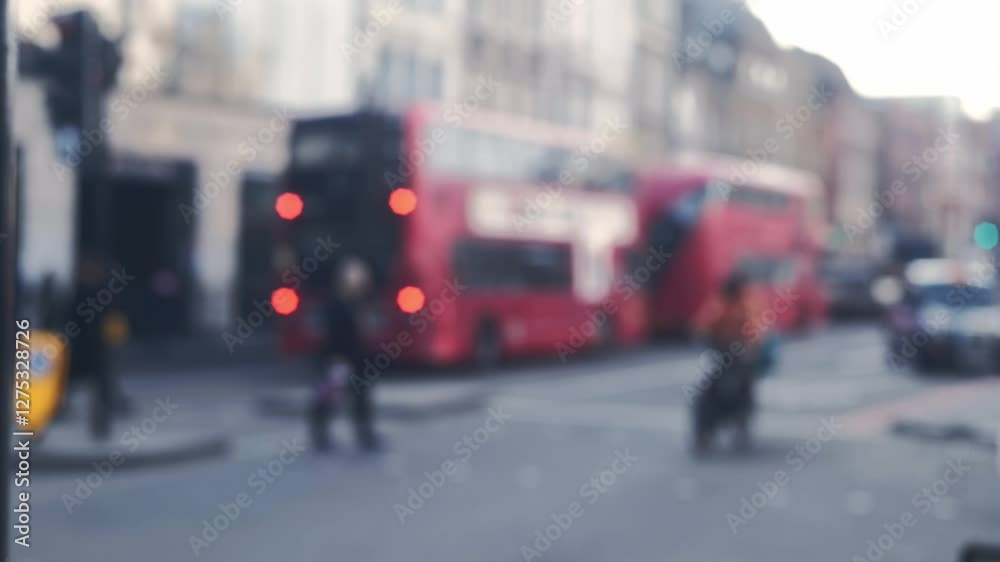 Traffic in London city at morning. Traffic in London city at morning.