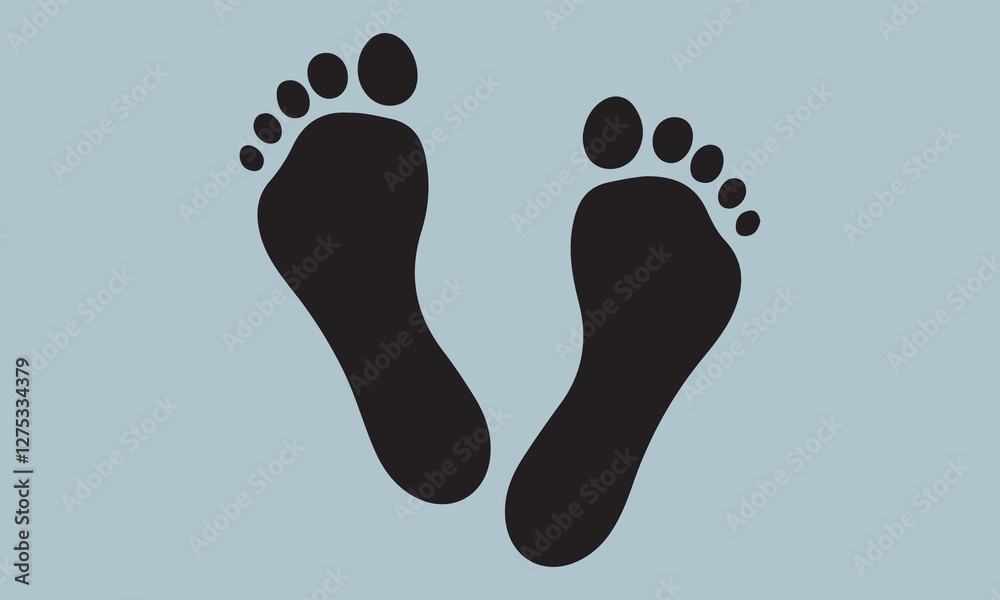 foot prints on white foot prints on white