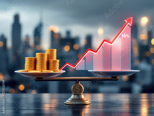 Money Leverage And Inflation Balance Financial Concept