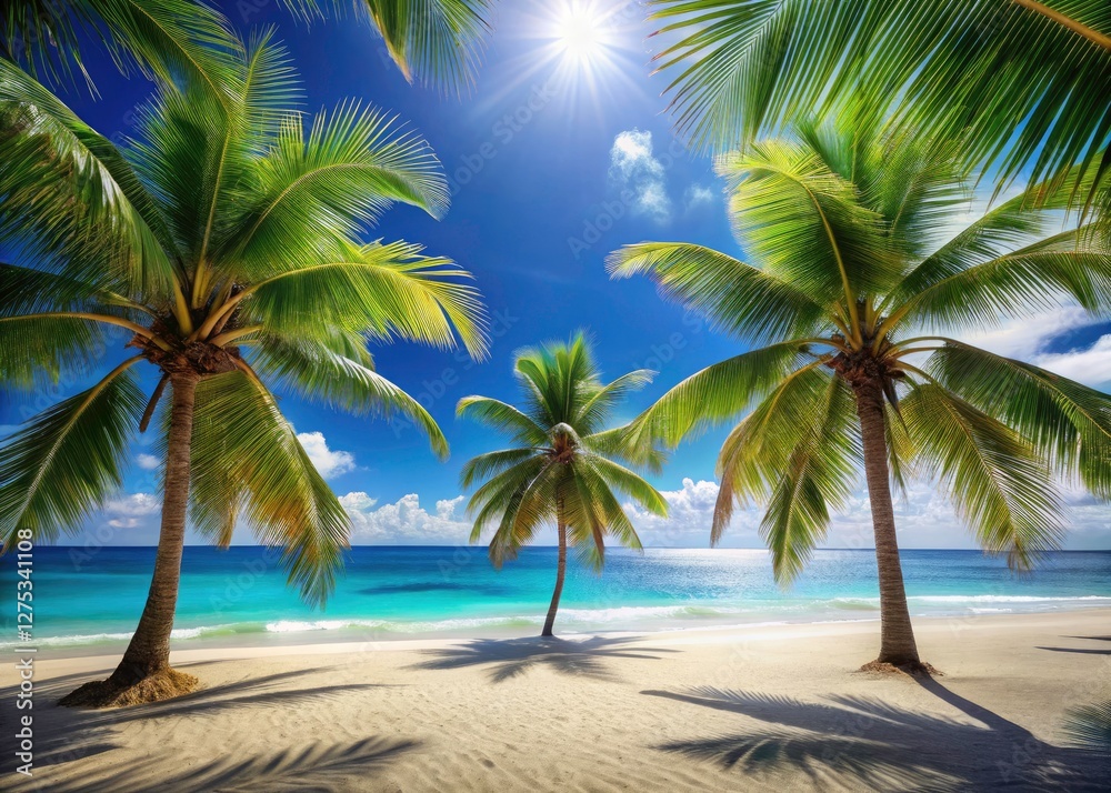 Obraz premium Tropical bliss: breathtaking ocean views and a perfect beach escape.