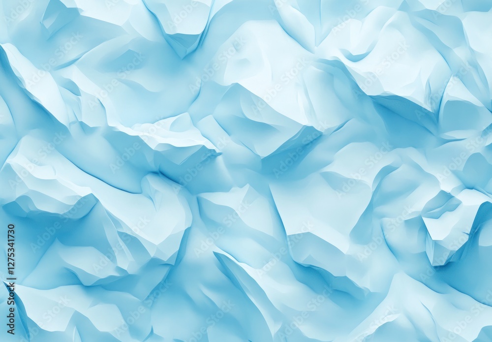 Obraz premium Abstract light blue crumpled paper texture background.