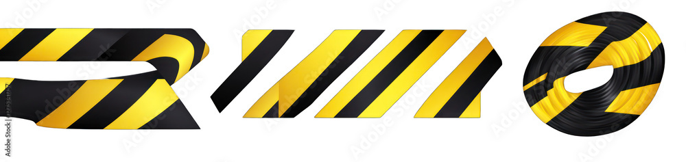 set of black and yellow caution tapes in diagonal stripe patterns various angles isolated on transparent background set of black and yellow caution tapes in diagonal stripe patterns various angles isolated on transparent background