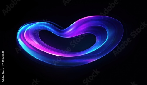 Abstract glowing heart shape.