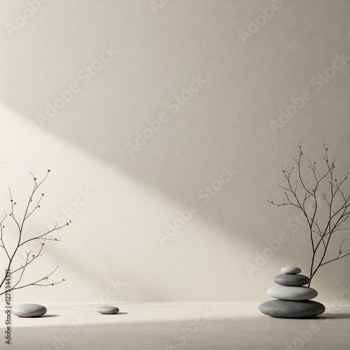 Photography zen garden with zen stones