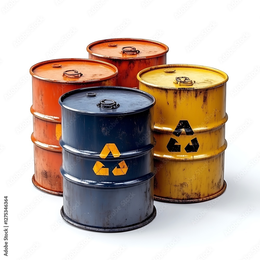 Rusty barrels recycling waste disposal Rusty barrels recycling waste disposal