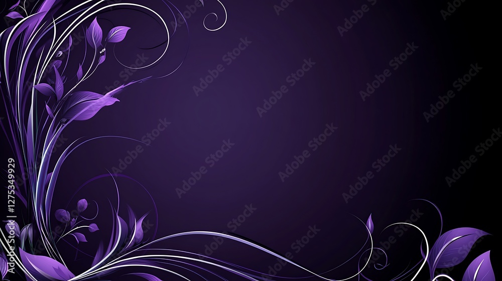 Elegant Purple Floral Design Background Image Elegant Purple Floral Design Background Image