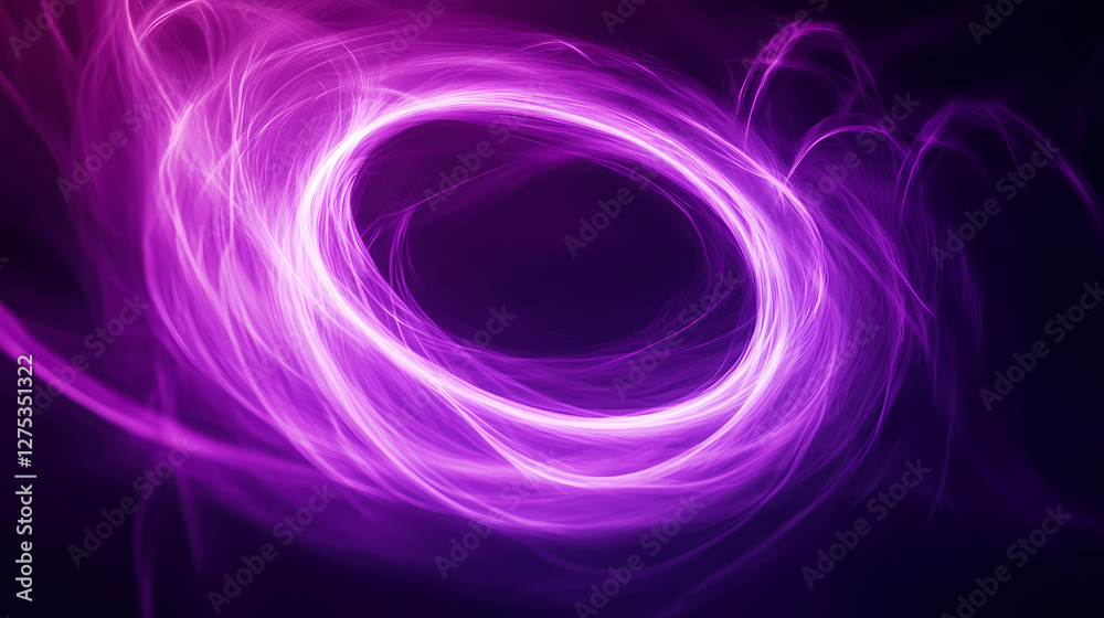 Mystical Purple Swirl: Abstract Art with Circular Flare Mystical Purple Swirl: Abstract Art with Circular Flare