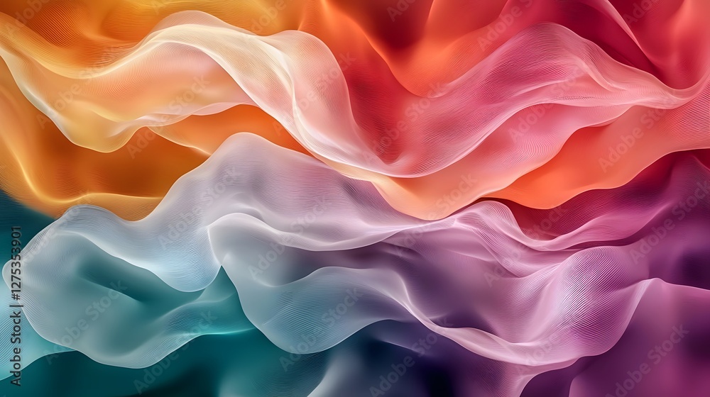 Obraz premium Mesmerizing Cosmic-Inspired Abstract Luminous Fluid Waves in Vibrant Neon Hues