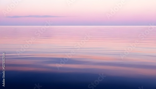 Simple calm blue sea  ocean under a sunset sky. Gradient sky  gradient sea  colourful  pink sky  purple sky  blue sky  orange sky. Calm mood  mood photo  sea  sky background. Landscape. heaven  dawn. 