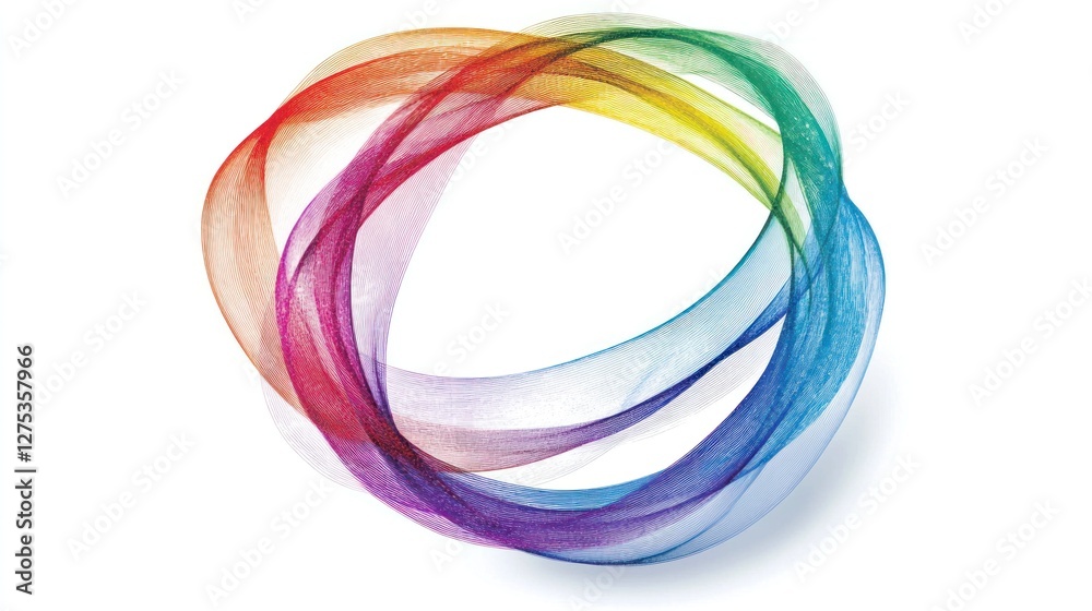 Abstract rainbow rings, vibrant color swirls. Abstract rainbow rings, vibrant color swirls.