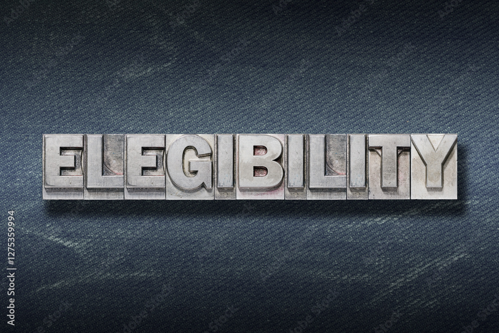 Obraz premium eligibility word den