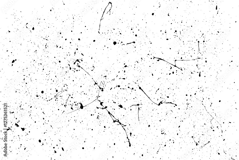 Texture wall grunge. Pattern paper old. Textured art rough design surface. Black splash on transparent background. PNG format.