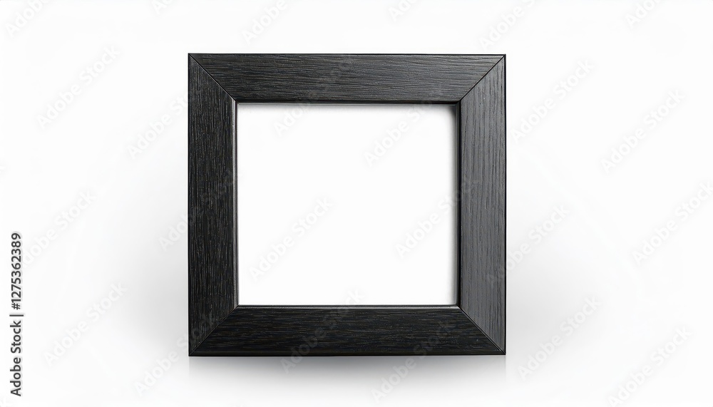 Isolated Wooden Black Square Picture Frame against a White Background, Showcasing the Timeless Elegance and Simplicity of Minimalistic Artistry with a Crisp Cleanliness Isolated Wooden Black Square Picture Frame against a White Background, Showcasing the Timeless Elegance and Simplicity of Minimalistic Artistry with a Crisp Cleanliness