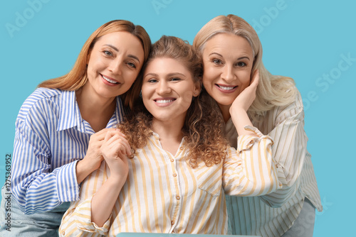 Beautiful women smiling on ...