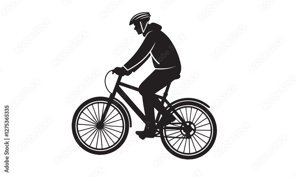 Obraz premium bicycle with man vector