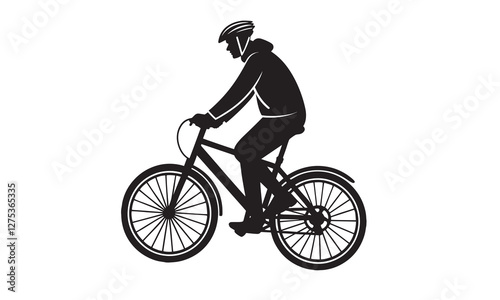 bicycle with man vector