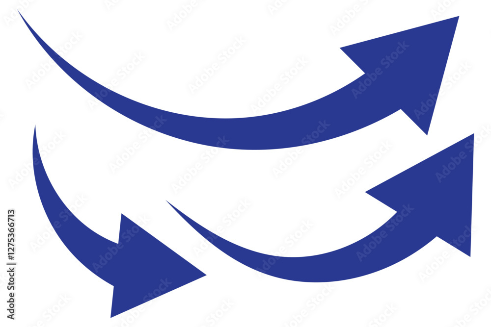 Long arrows icon. Long curved hand drawn arrow isolated. Long arrows icon. Long curved hand drawn arrow isolated.