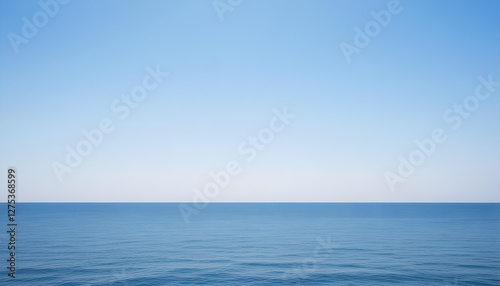 Wallpaper Mural Simple calm blue sea, ocean under a blue sky. Calm mood, mood photo, sea, sky background. Landscape. heaven, dawn. Spiritual, wellness, meditation, summer, zen.  Torontodigital.ca