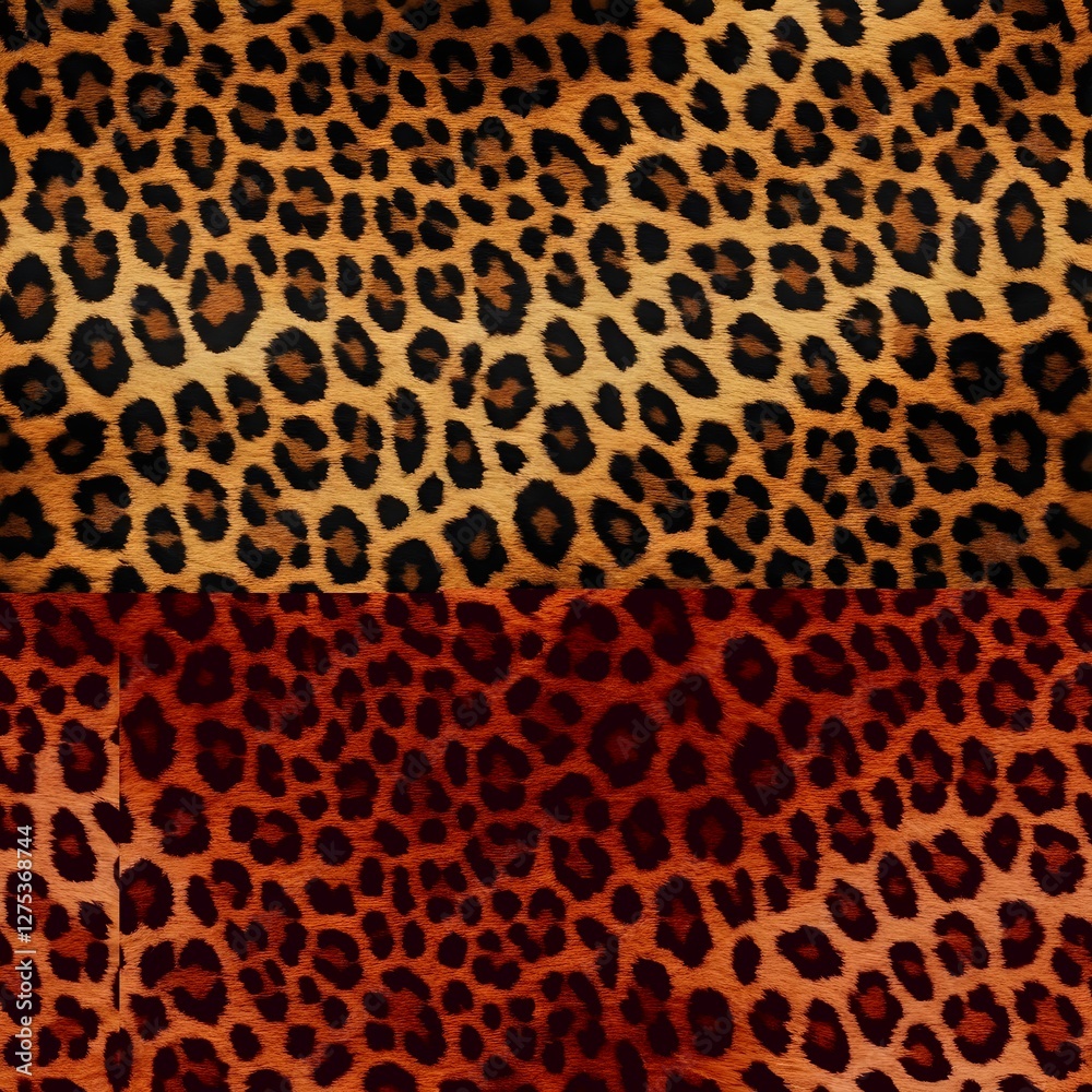 Obraz premium Leopard Print Texture, Two Color Variations