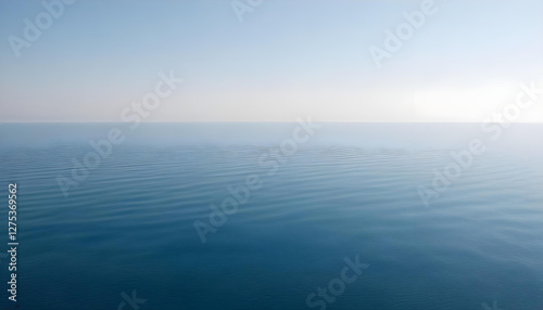 Wallpaper Mural Simple calm blue sea, ocean under a blue sky. Calm mood, mood photo, sea, sky background. Landscape. heaven, dawn. Spiritual, wellness, meditation, summer, zen.  Torontodigital.ca