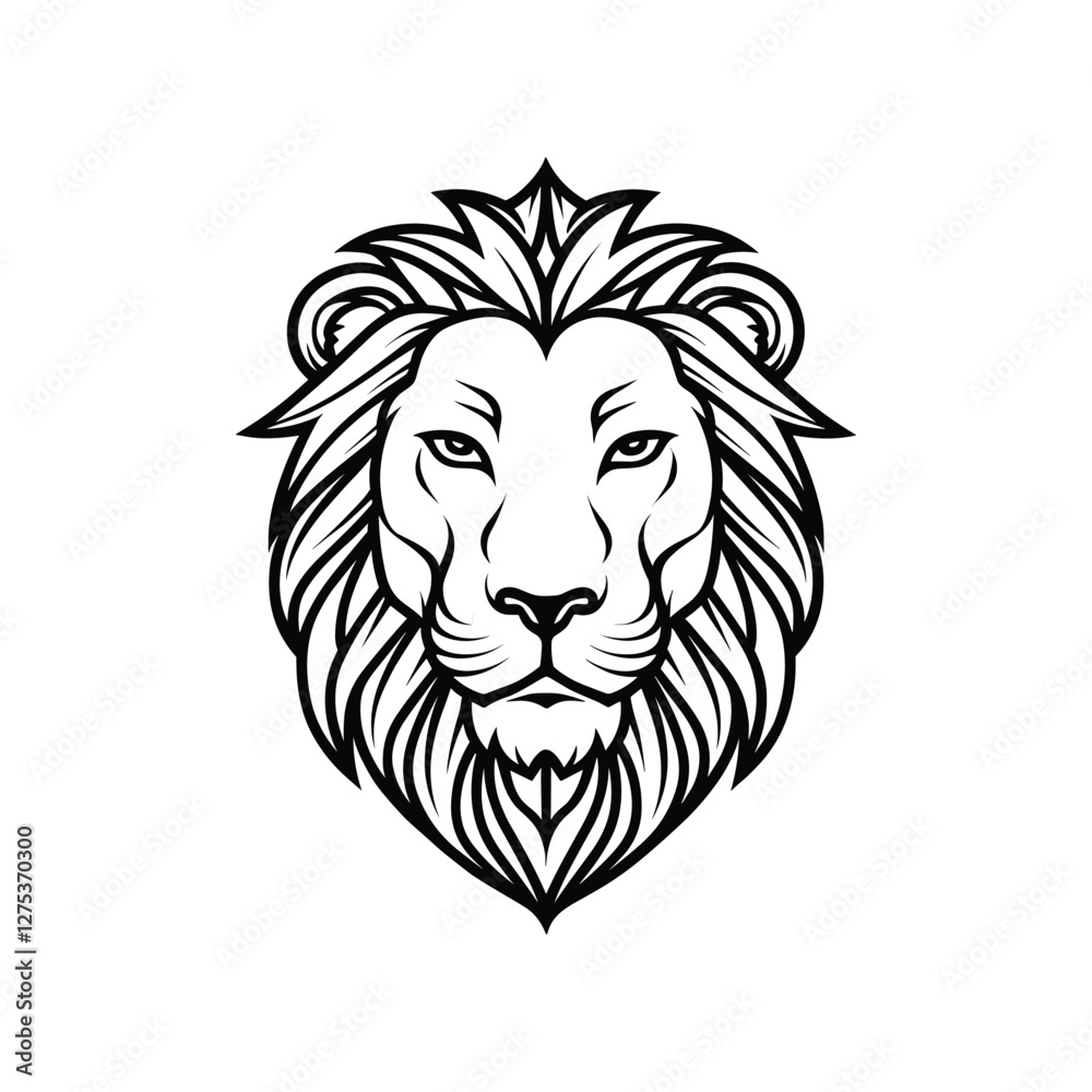 lion head silhouette vector illustration lion head silhouette vector illustration