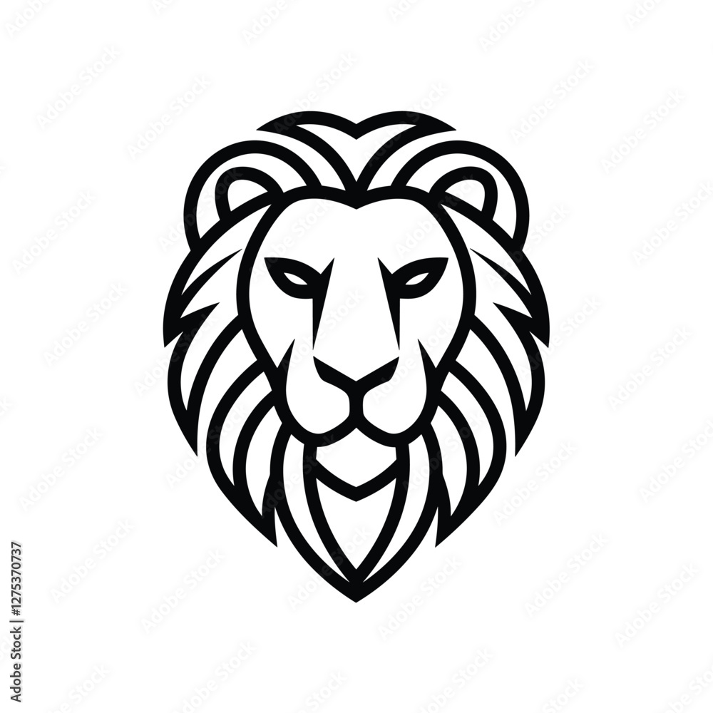 lion head silhouette vector illustration lion head silhouette vector illustration