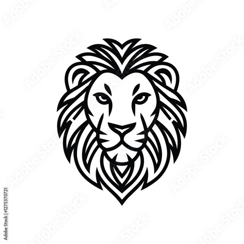 lion head silhouette vector illustration