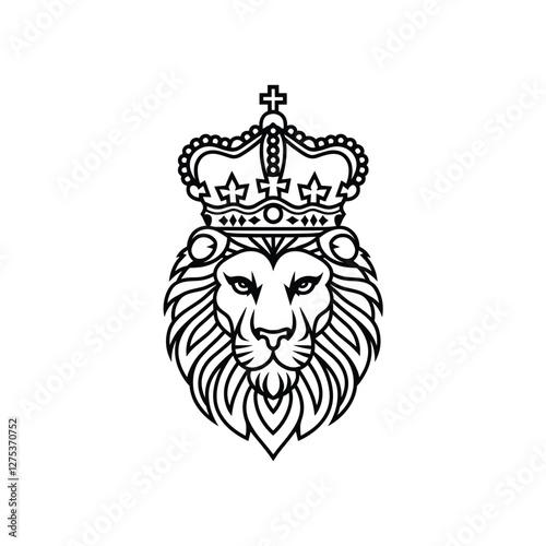 lion head silhouette vector illustration