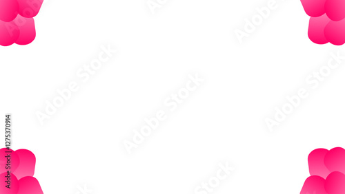 Background white with pink abstract border. Vector can be used for banners, posters, power points, templates, slides, etc.