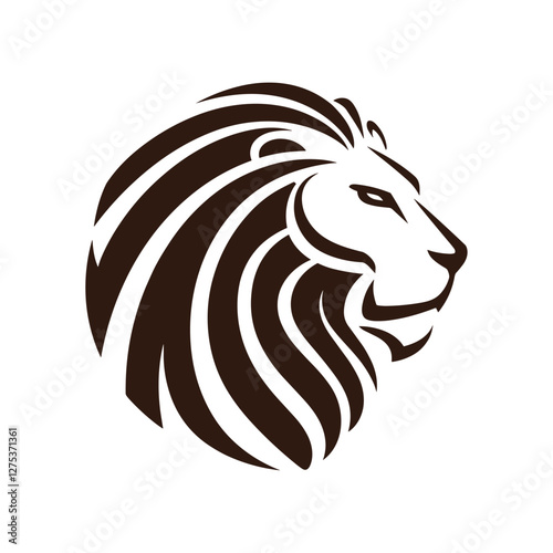 lion head silhouette vector illustration