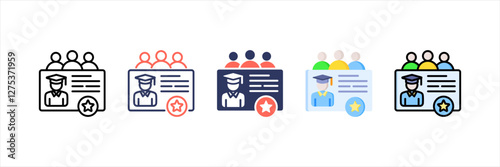 Membership Multistyle Icon Set