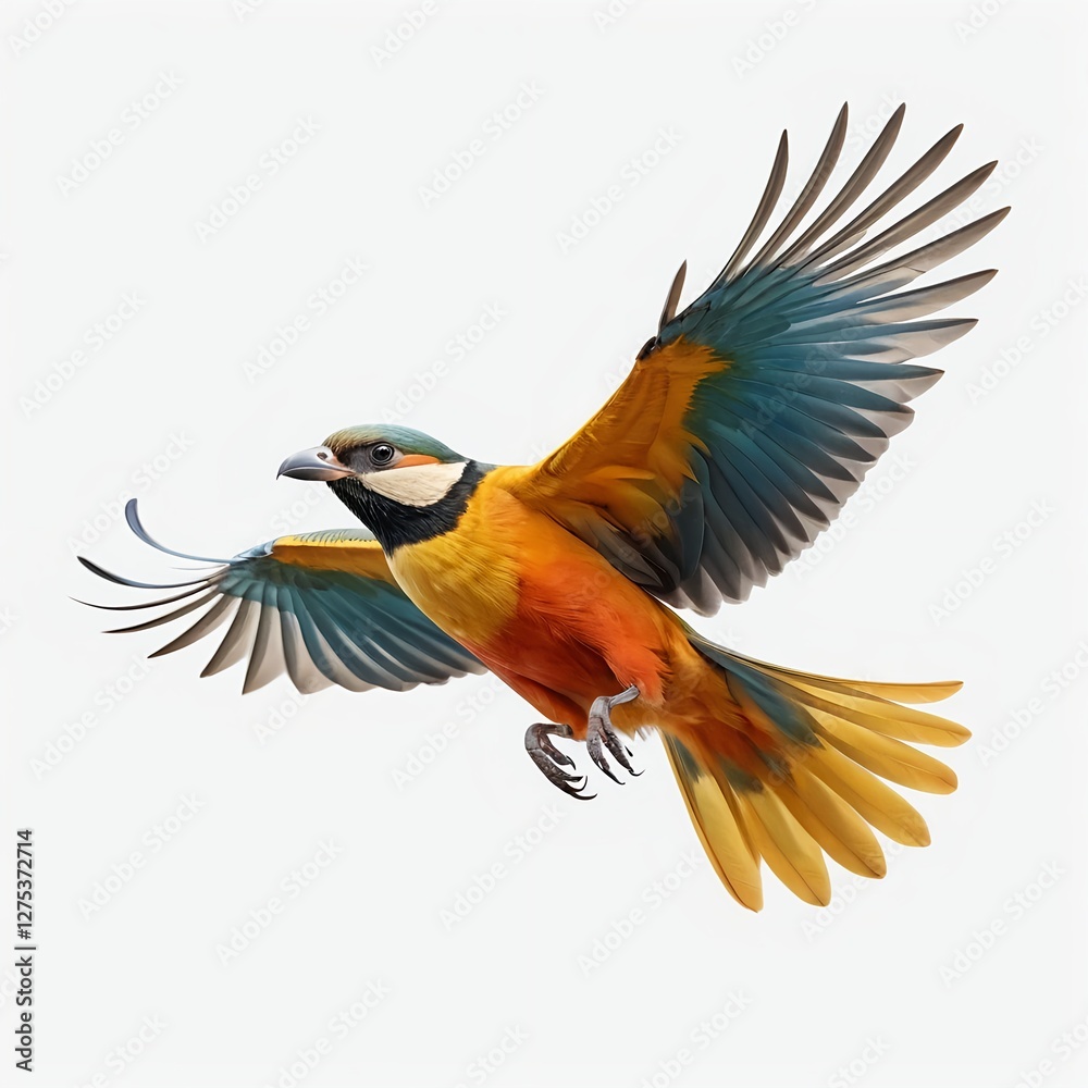 Fototapeta premium Golden-collared Parrot in Flight