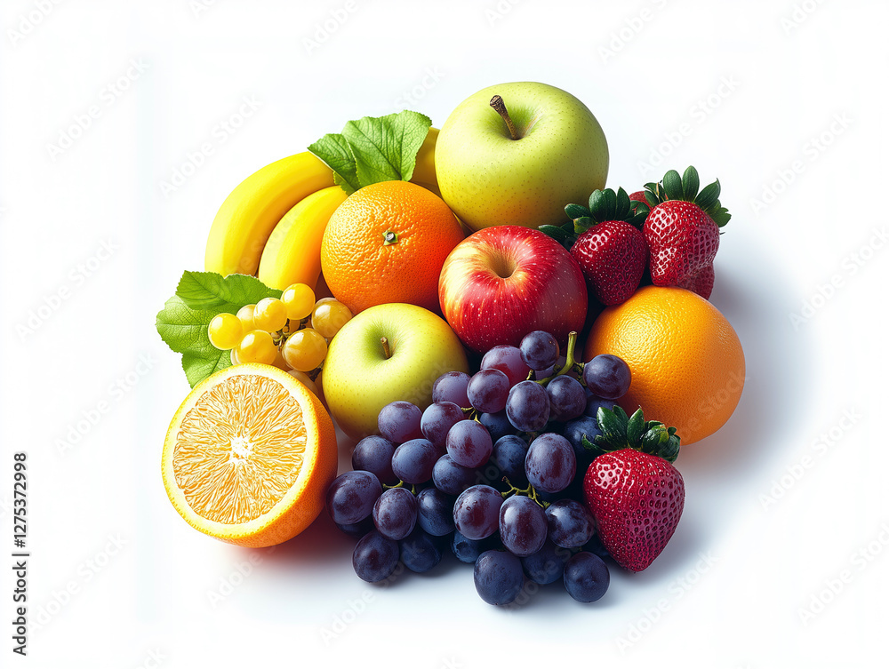 A healthy collection of assorted fruits ready to eat. A healthy collection of assorted fruits ready to eat.