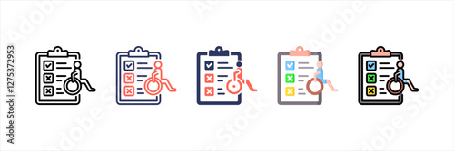 Disability Multistyle Icon Set