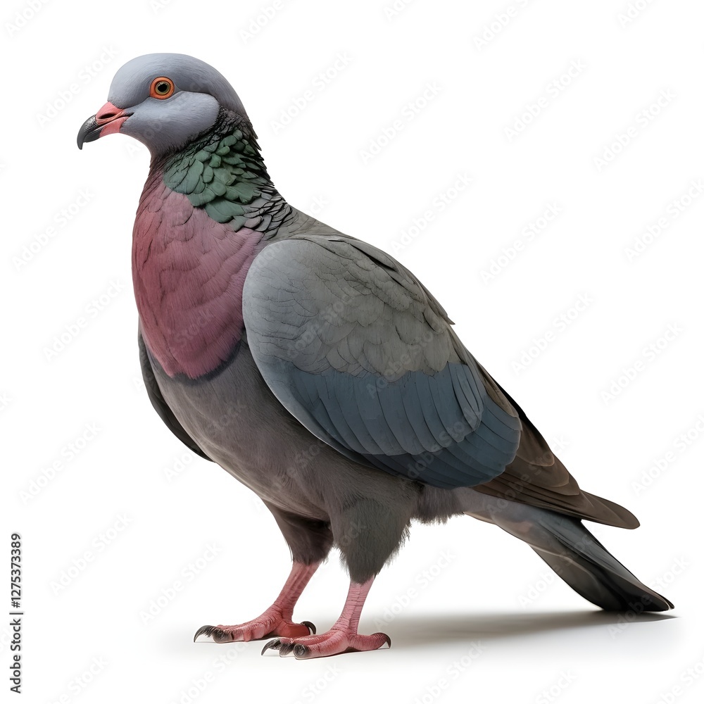 Naklejka premium Side Profile of a Common Wood Pigeon